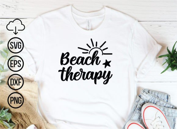 Beach Therapy Summer SVG Graphics for T-Shirt Designs
