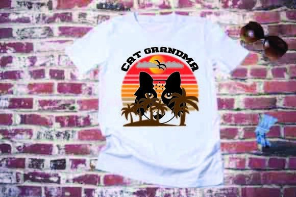 Cat Grandma Graphics: Summer T-Shirt Designs for Publishers