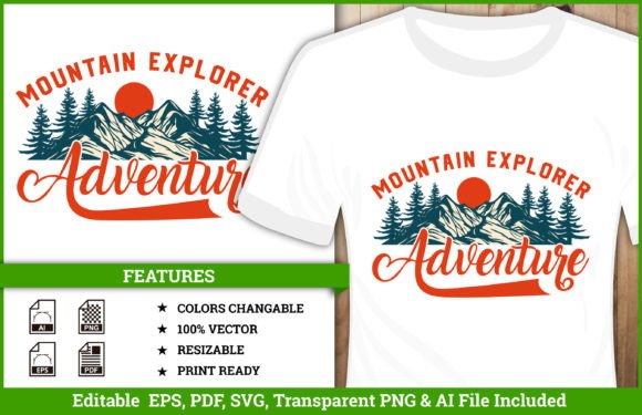 Mountain Explorer Adventure T-shirt Graphics Review
