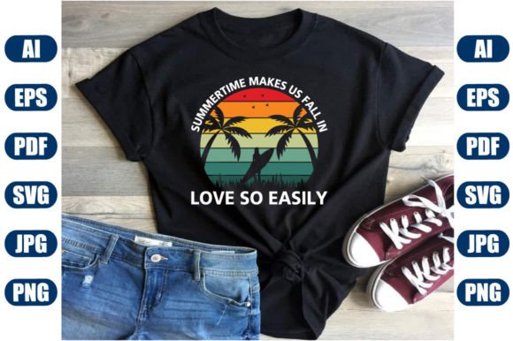 Retro Vintage Sunset Summer T-shirt Design Review