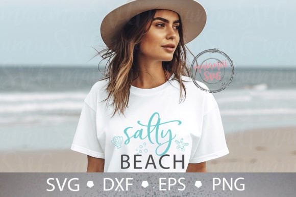 Salty Beach SVG Graphics for Summer T-Shirt Designs