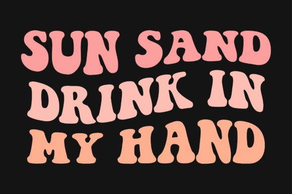 Summer Retro Wavy SVG T-shirt Graphics & Designs