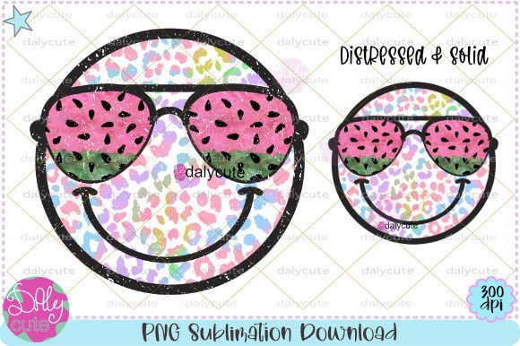 Summer Smiley Face Retro Graphics for T-Shirt Designs