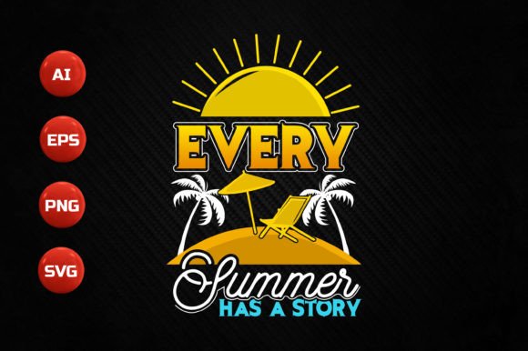 Summer T-shirt Design 98: Graphics for Editorial Use
