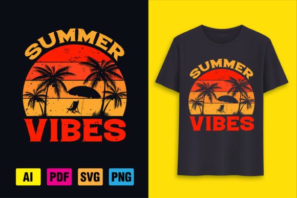 Summer Vibes T-Shirt Graphics for Modern Designs